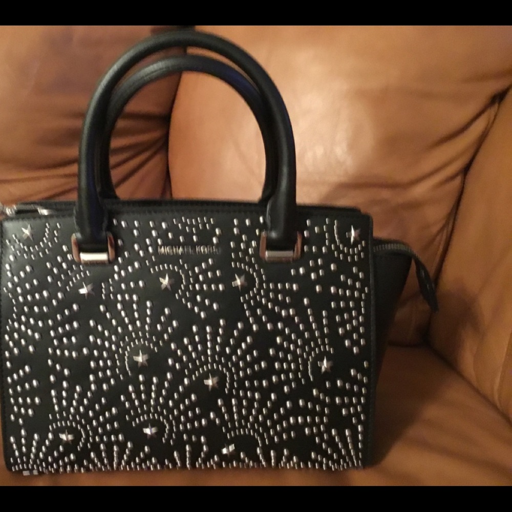 NWT Michael Kors Selma Studded Satchel